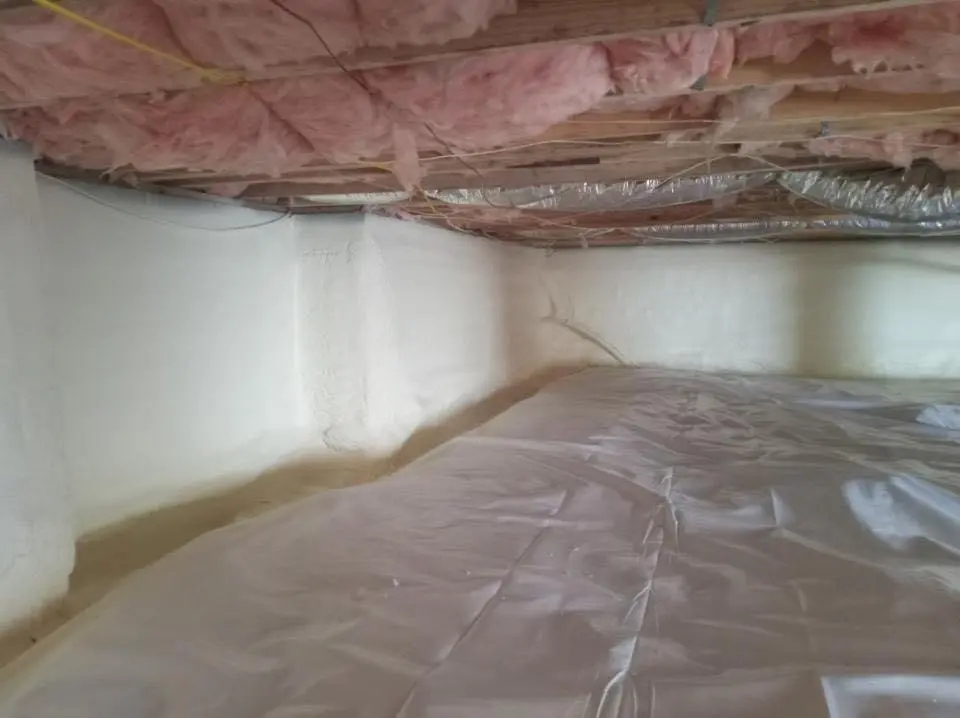 Crawl space encapsulation with closed-cell spray foam for Attic Insulation in Perryville